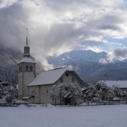 Eglise de Servoz en hiver - 2018 - © Paulette Jourdan